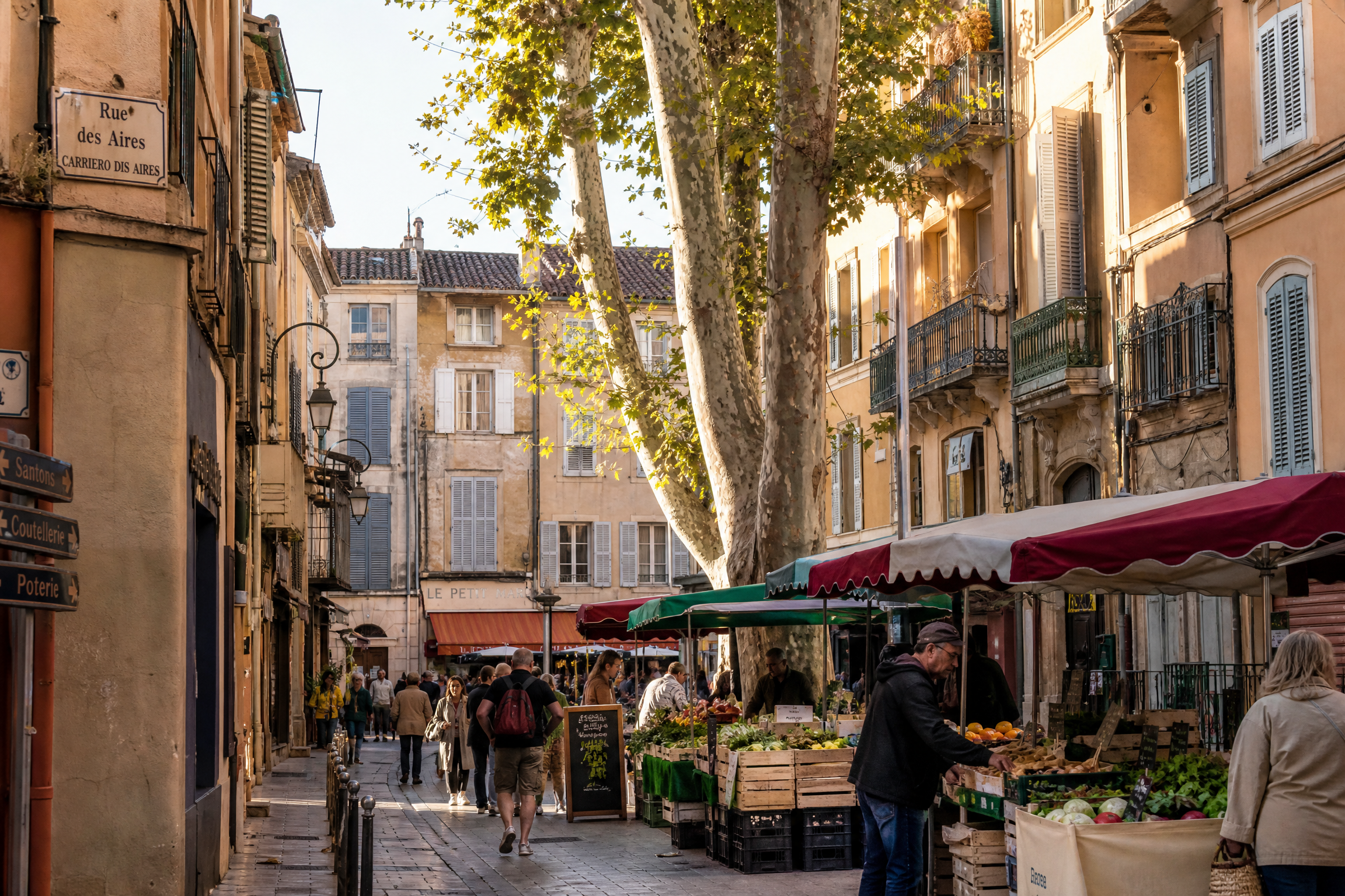 Centre-ville d'Aubagne pour une rencontre senior