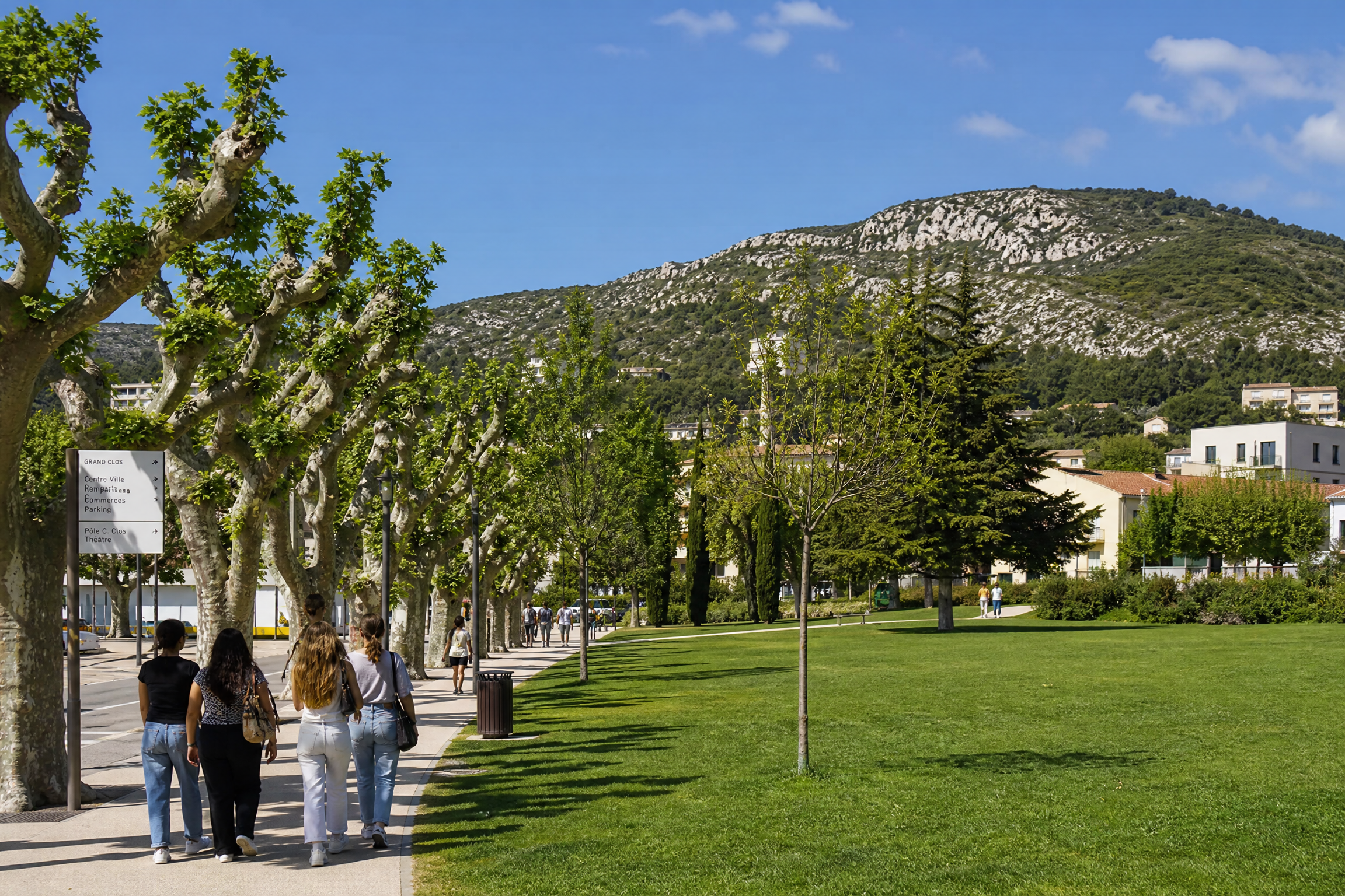 Paysage provençal autour d'Aubagne pour une rencontre senior