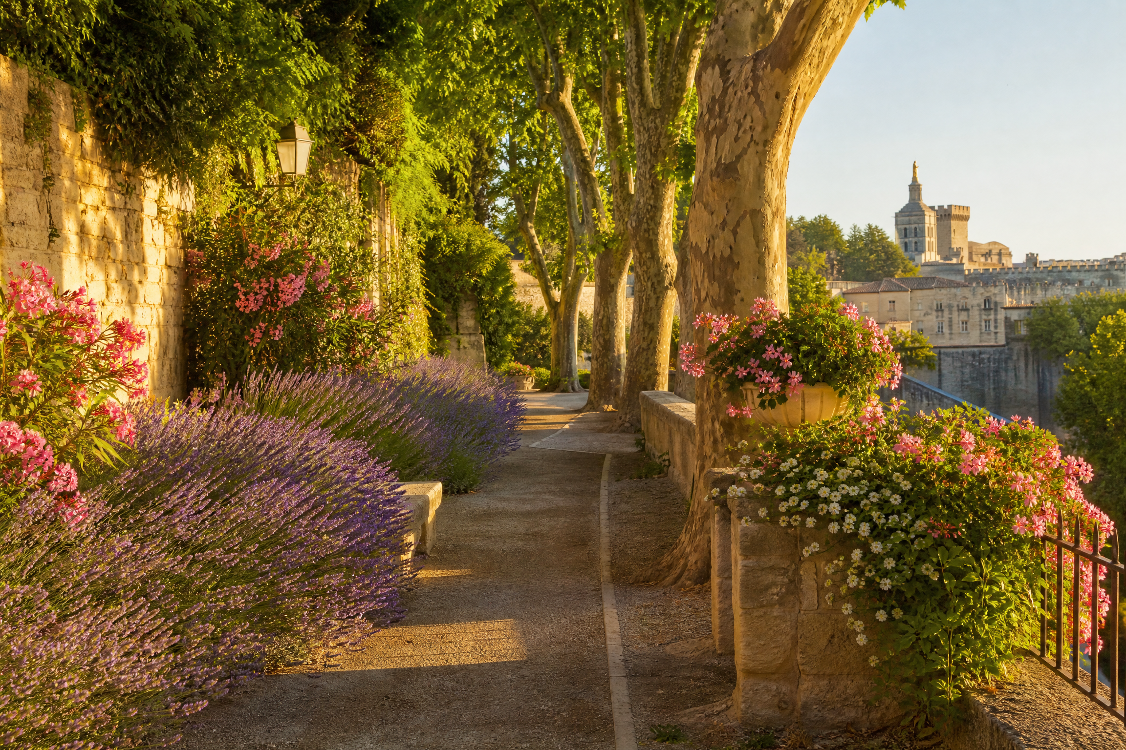 Palais des Papes à Avignon, lieu de promenade pour une rencontre senior