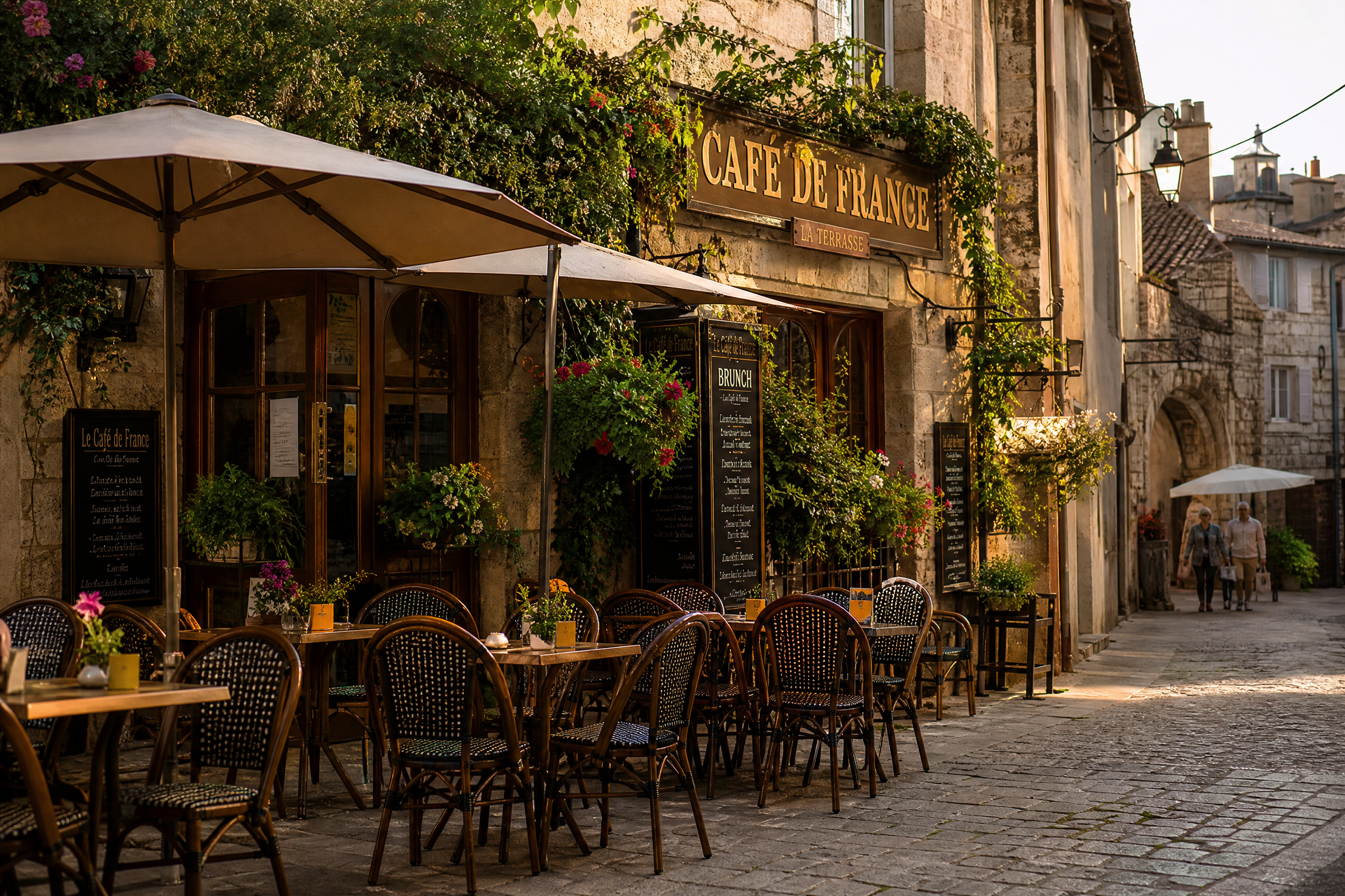 Terrasse de café à Bègles pour une rencontre senior