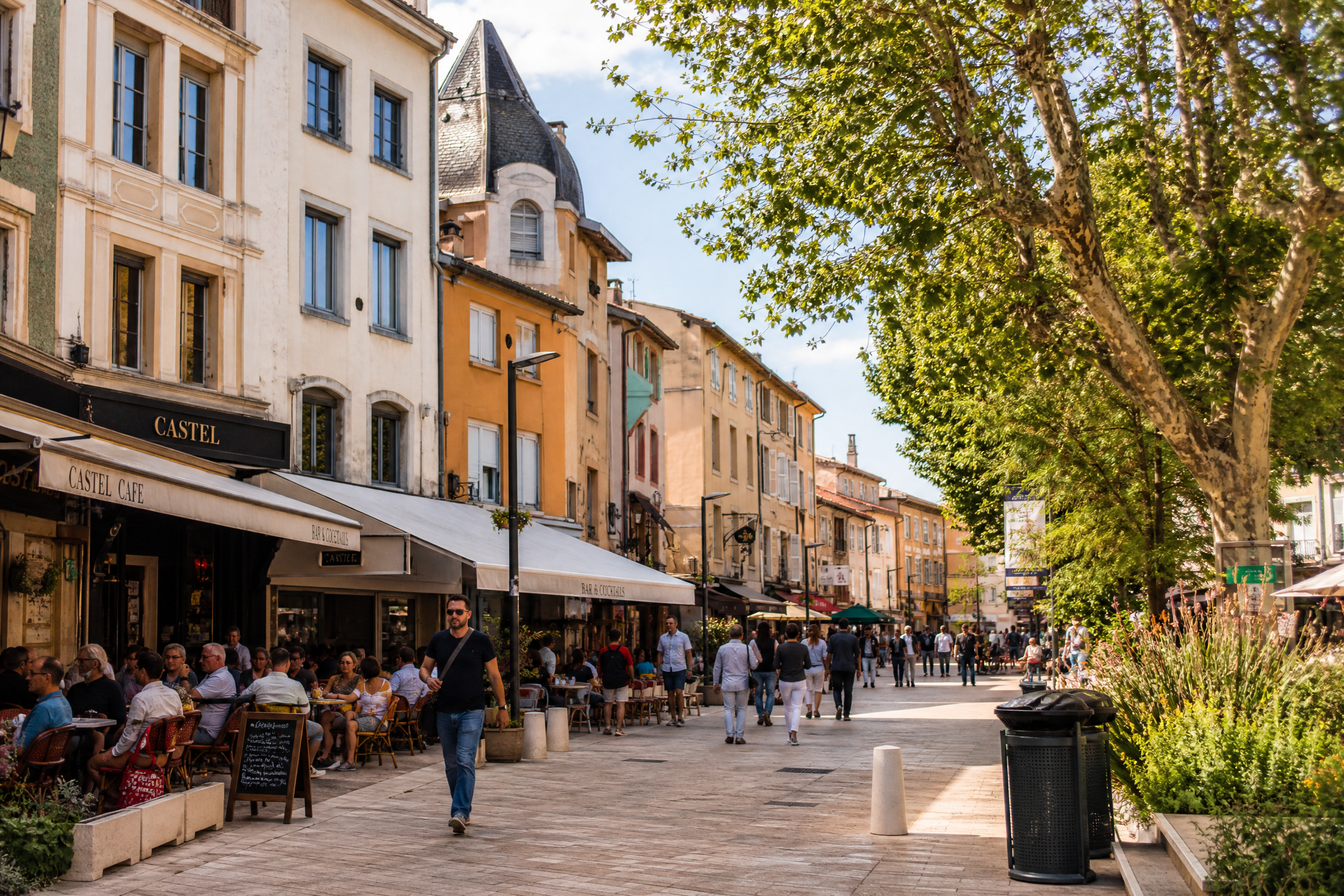 Centre-ville de Bron pour une rencontre senior