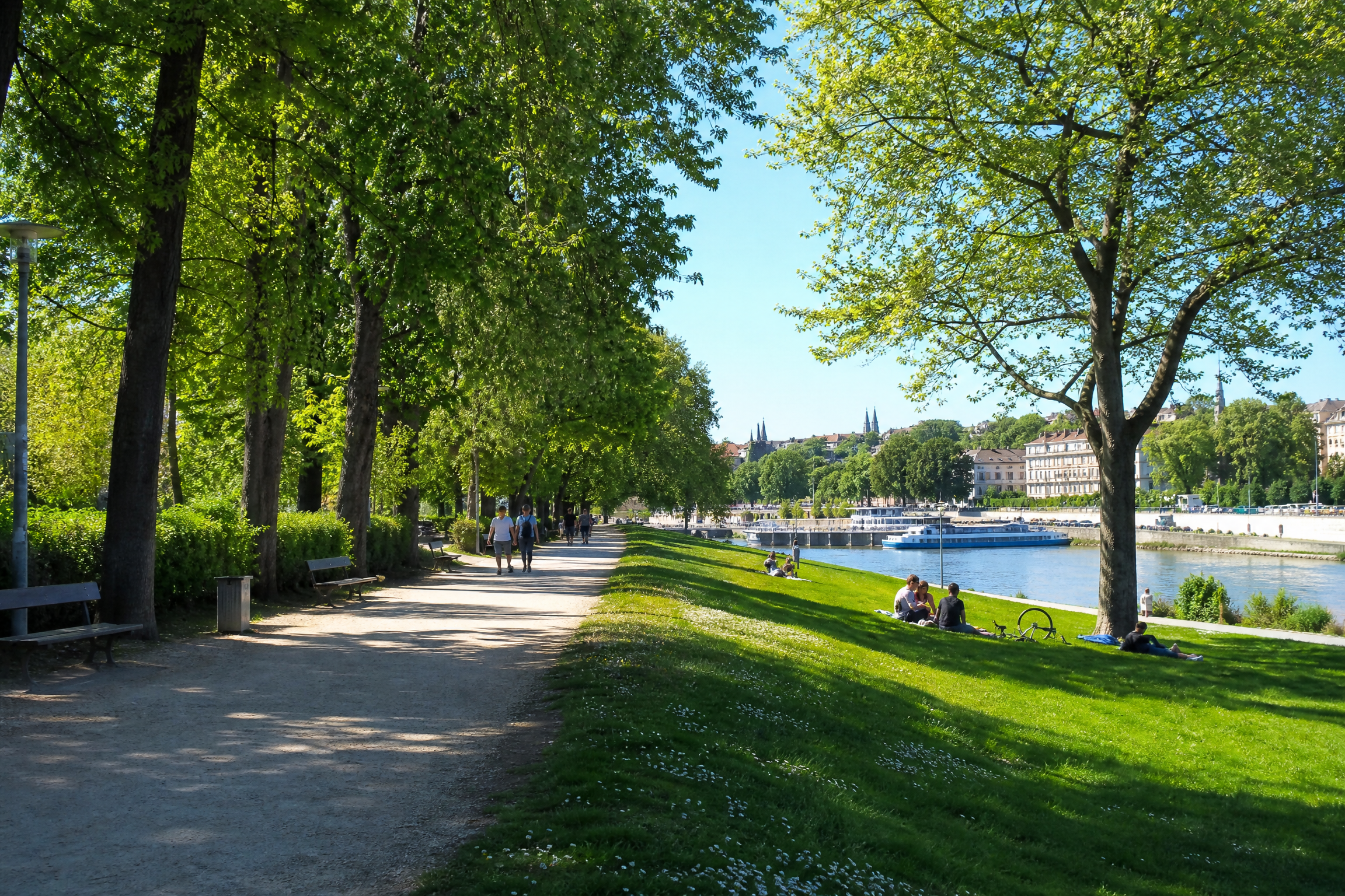 Parc de Caluire-et-Cuire pour une rencontre senior