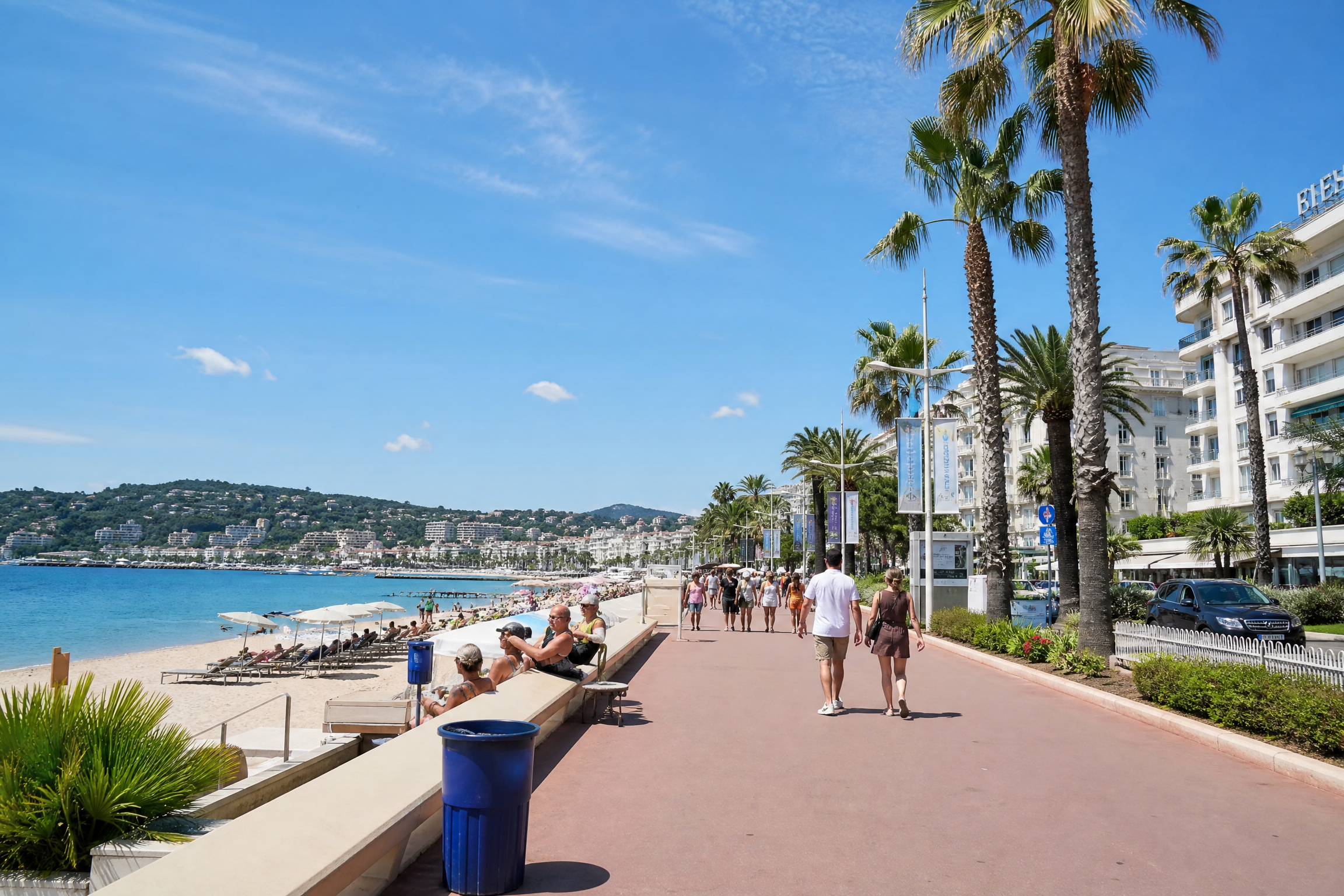 Plages de Cannes pour une rencontre senior