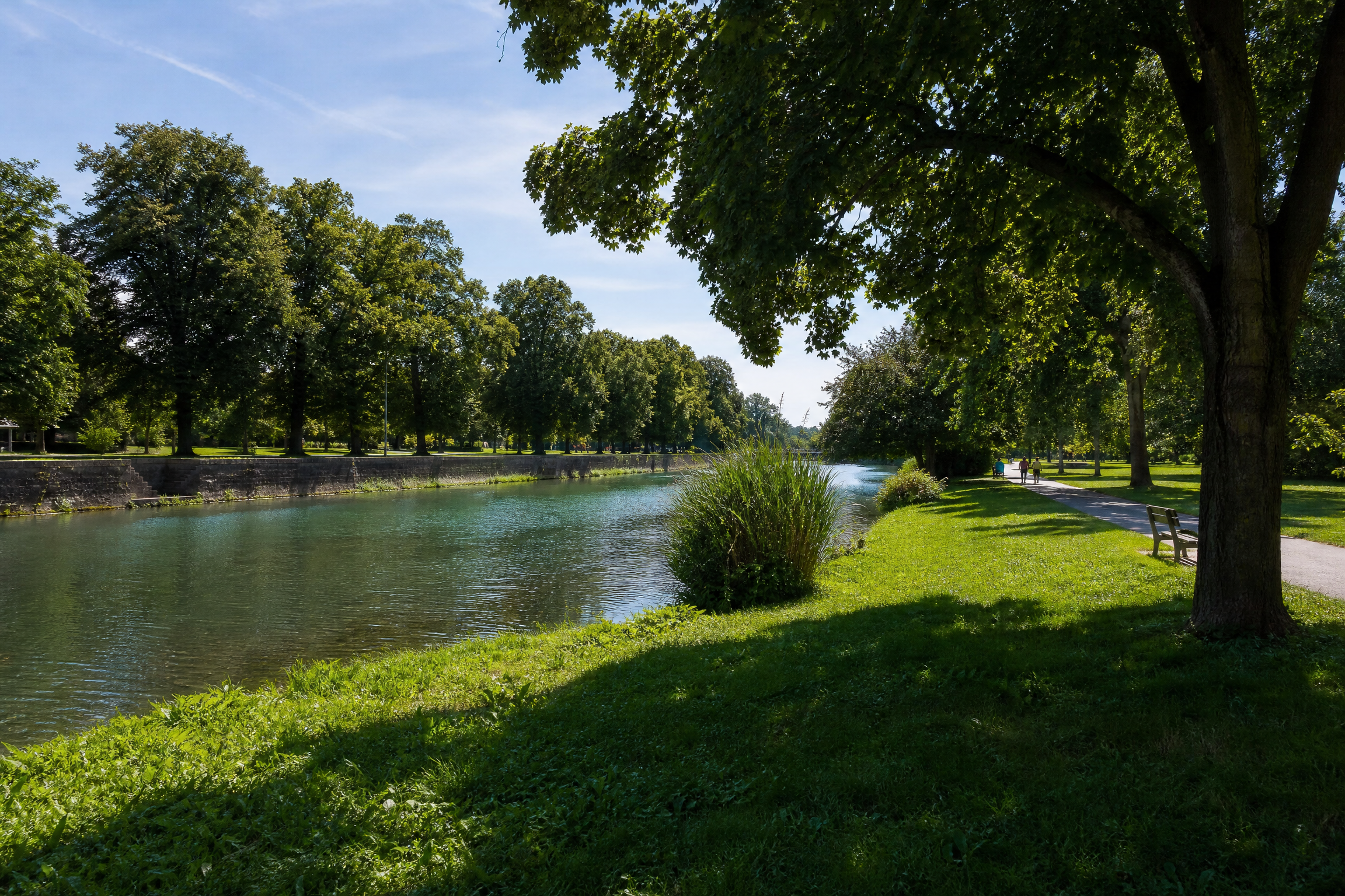 Canal près d'Illkirch-Graffenstaden pour une rencontre senior