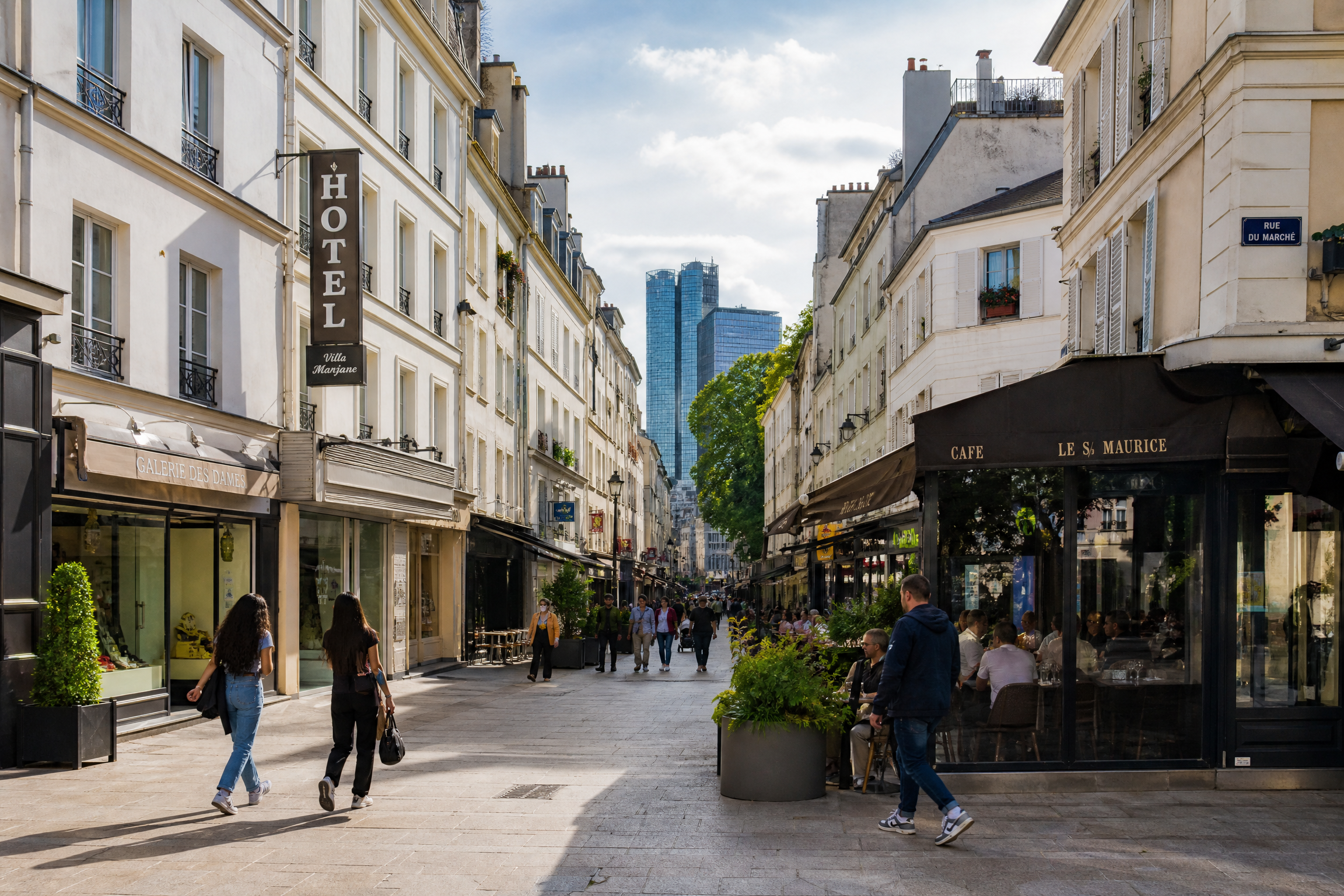 Centre-ville de Nanterre pour une rencontre senior