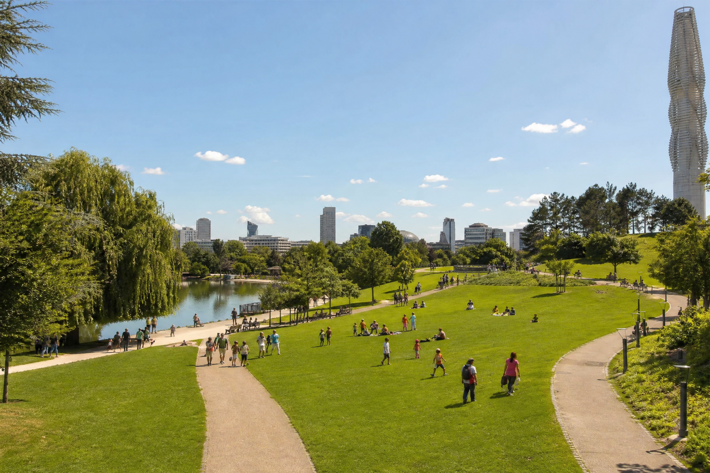 Parc André Malraux à Nanterre pour une rencontre senior