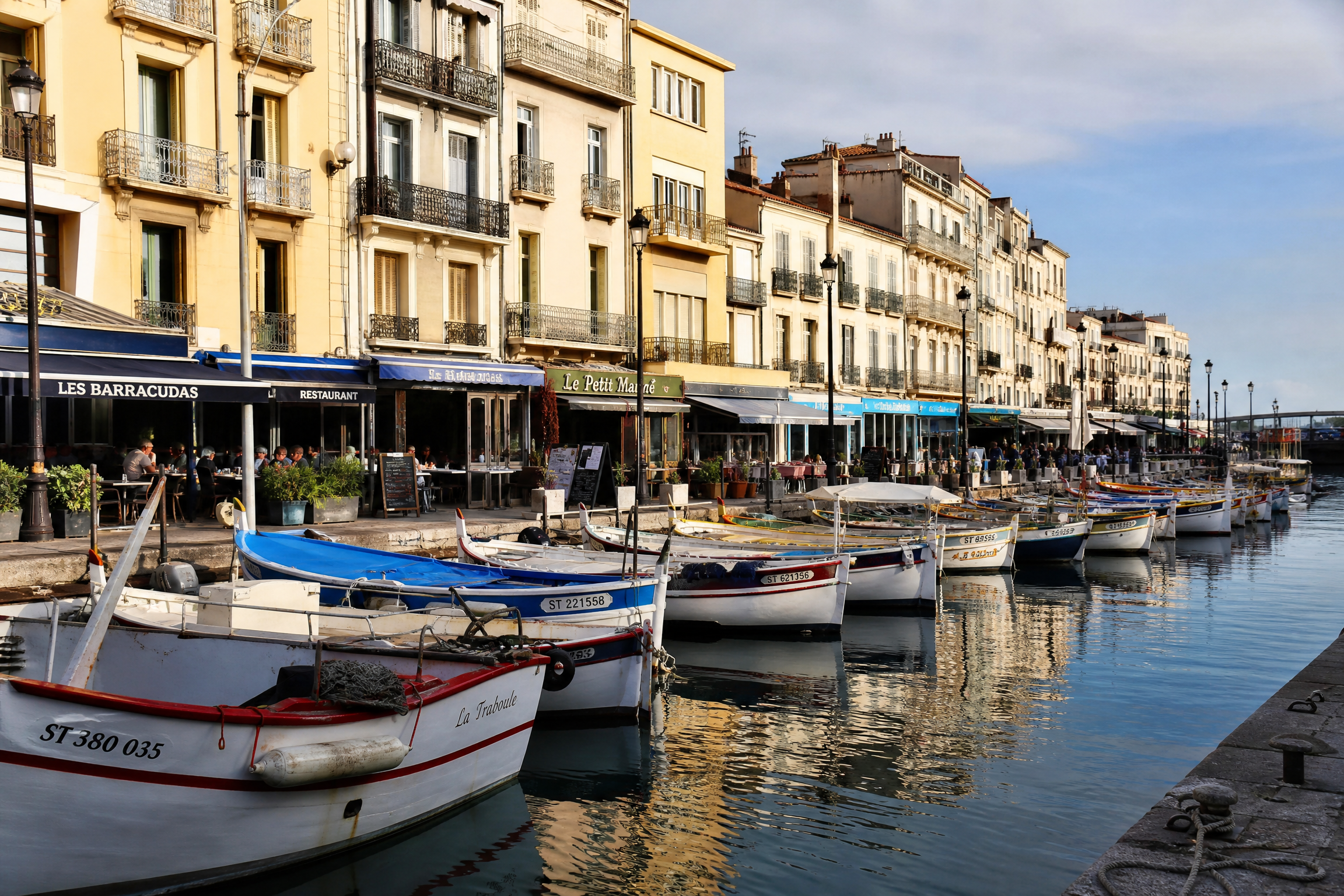 Canaux de Sète pour une rencontre senior