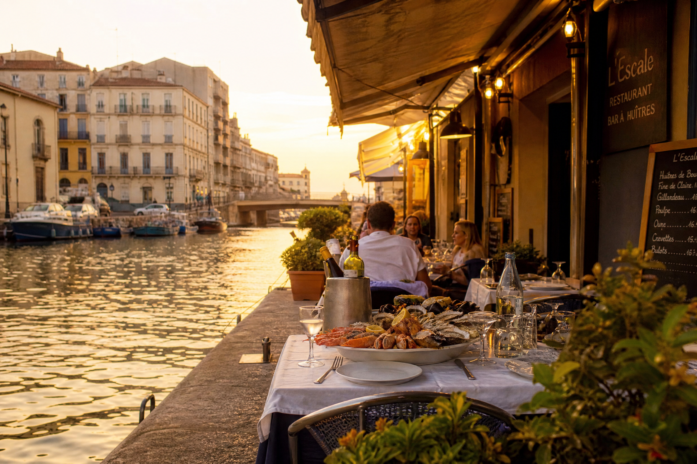 Restaurant de poisson à Sète pour une rencontre senior