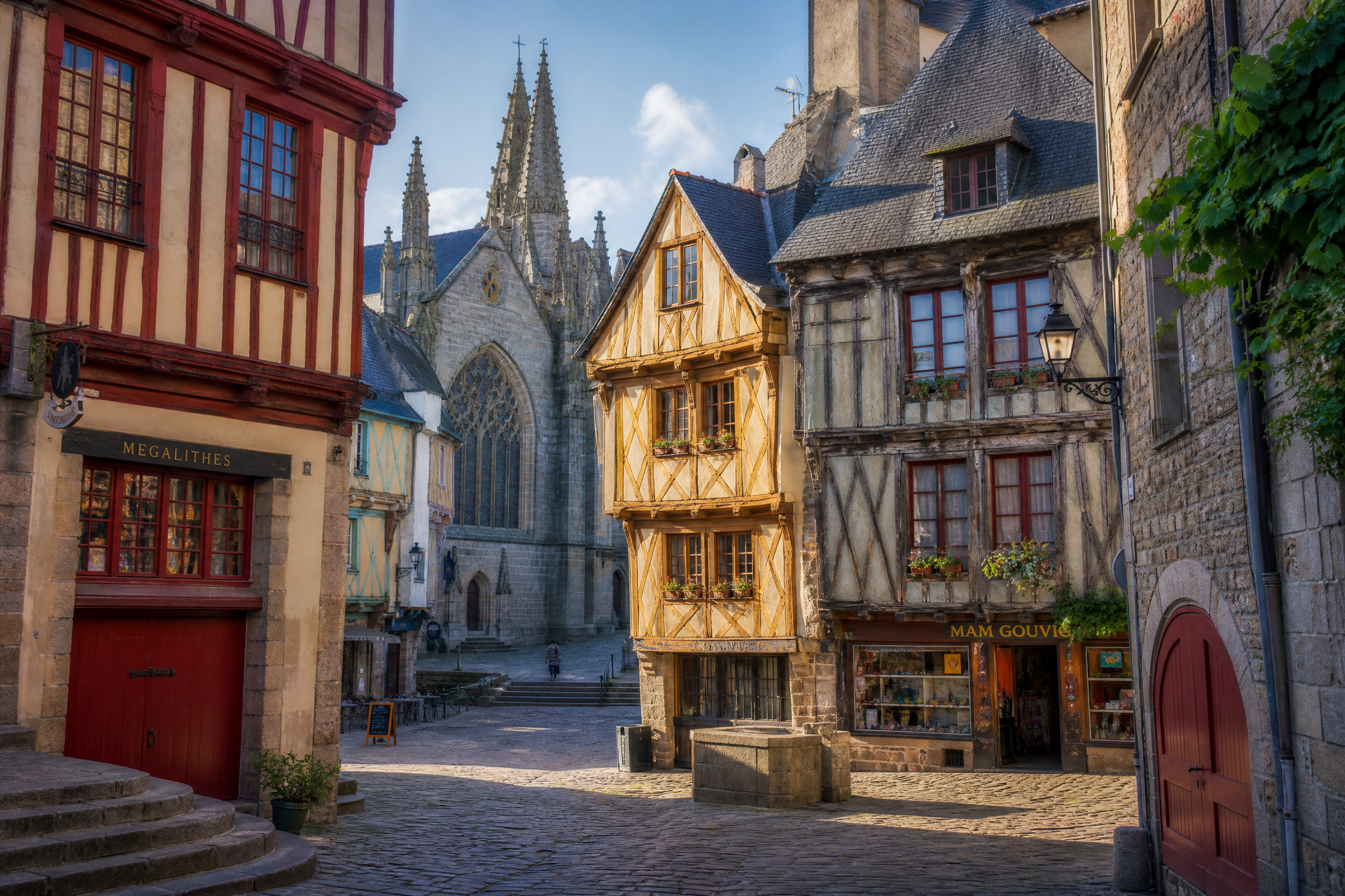 Vieille ville de Vannes pour une rencontre senior