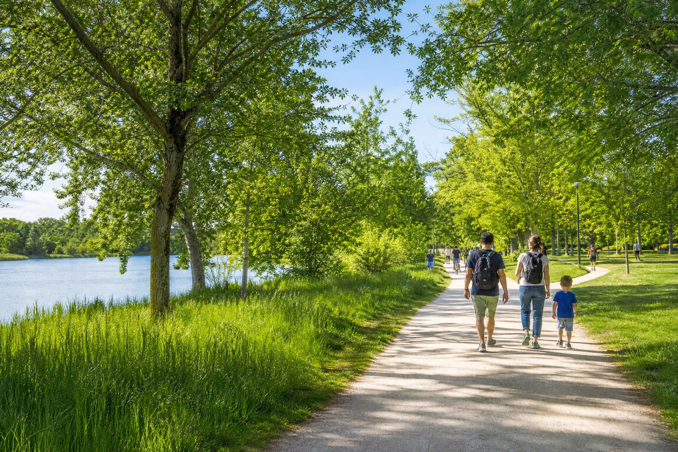 Parc de la Feyssine à Villeurbanne pour une rencontre senior